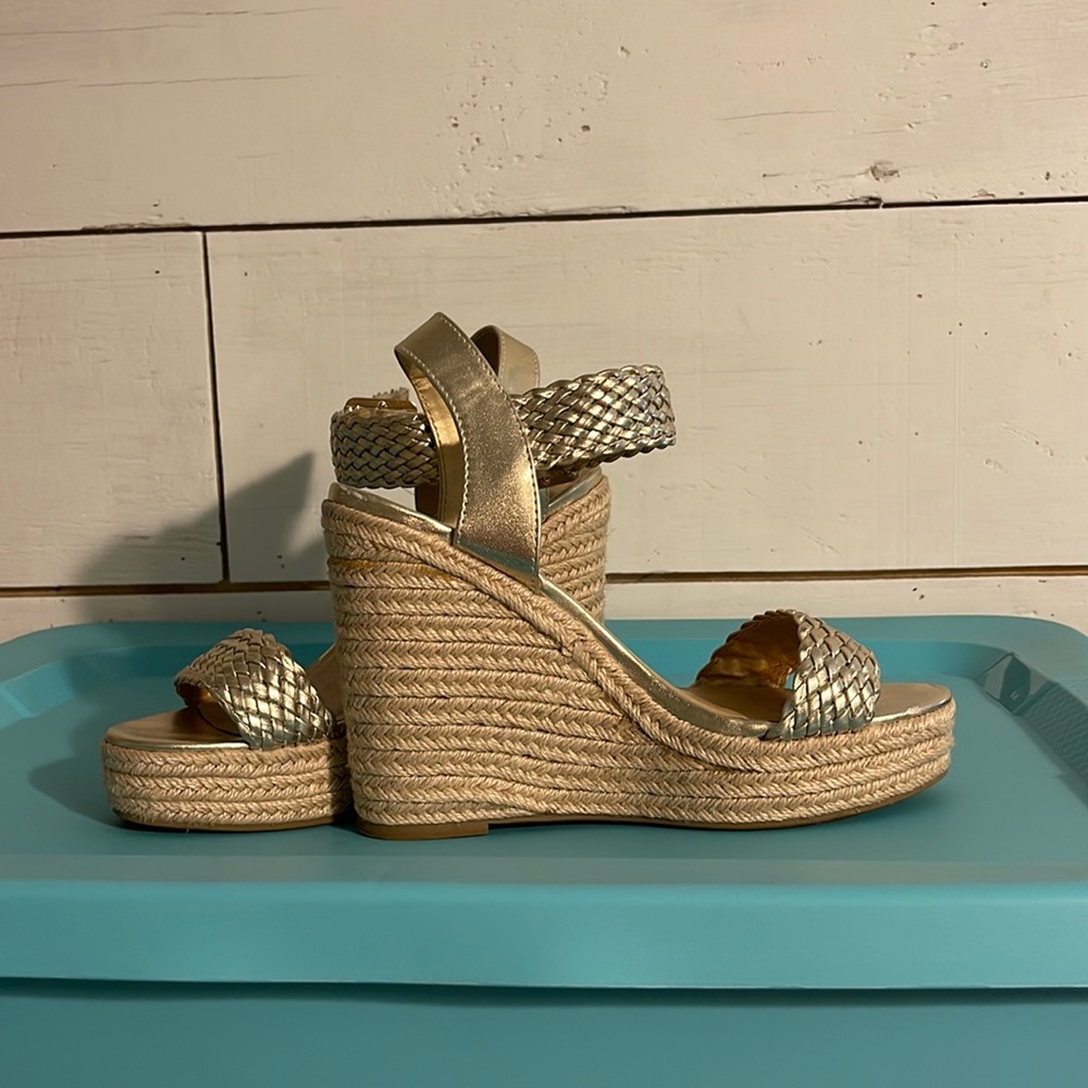 Gold & hemp wedges